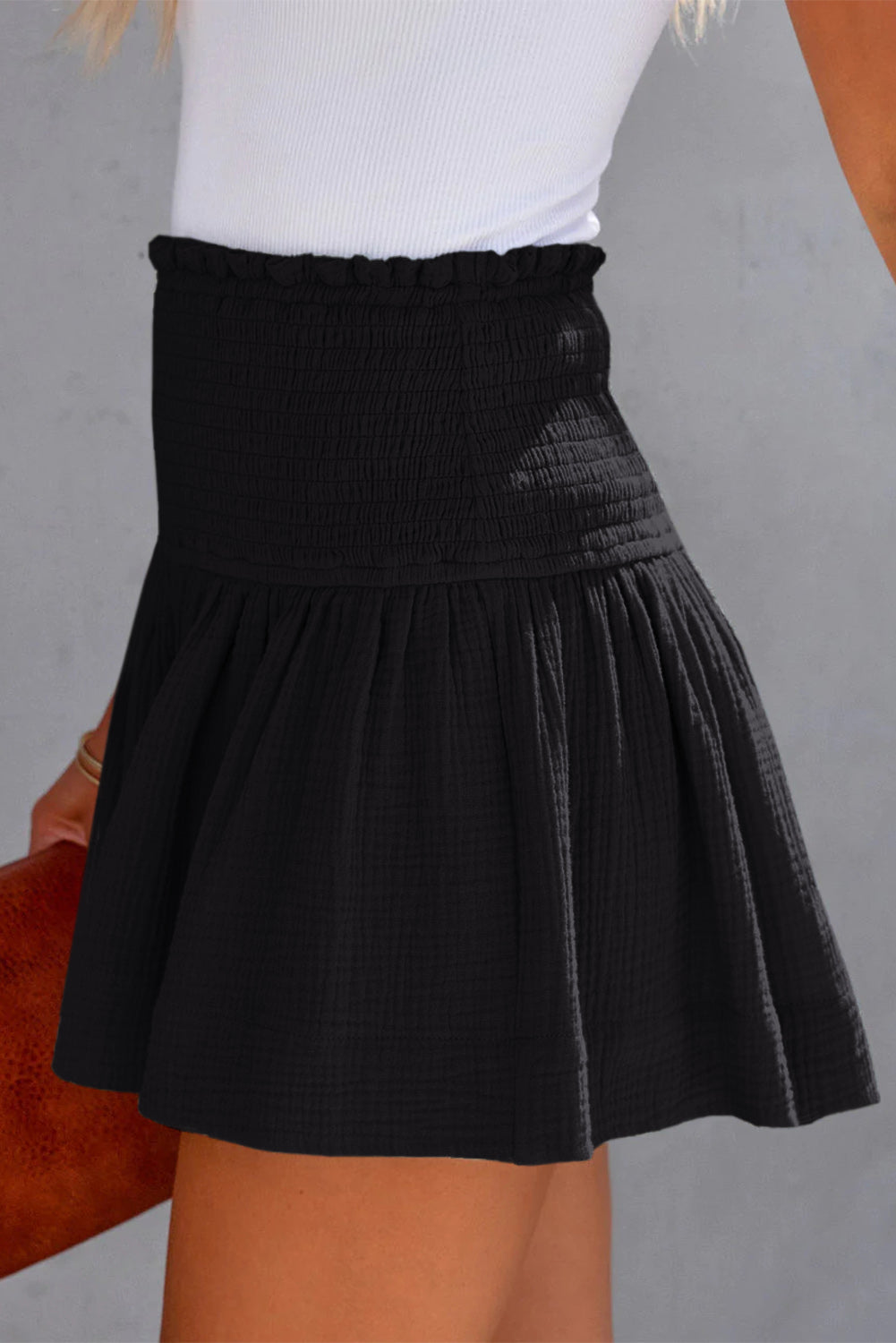 Smocked Waistband Shorts - Valley Mimosa