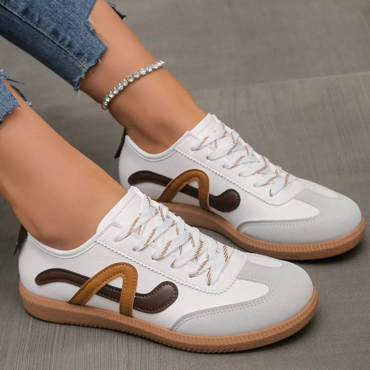 Round Toe Flats Sneakers - Valley Mimosa