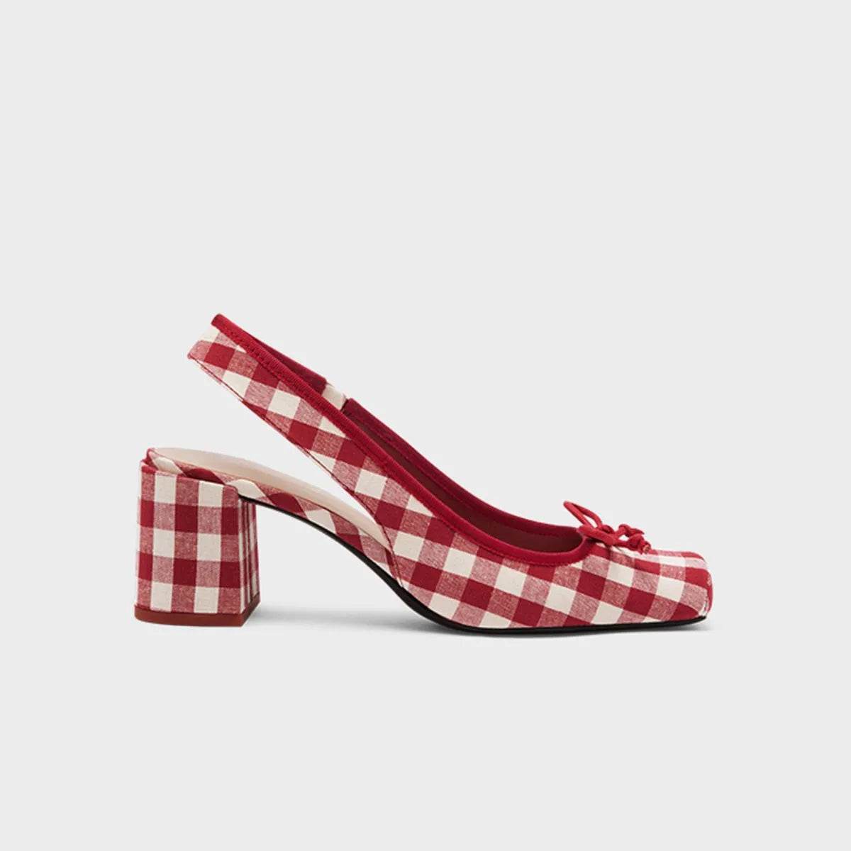 Square Toe Block Heels Pumps - Valley Mimosa