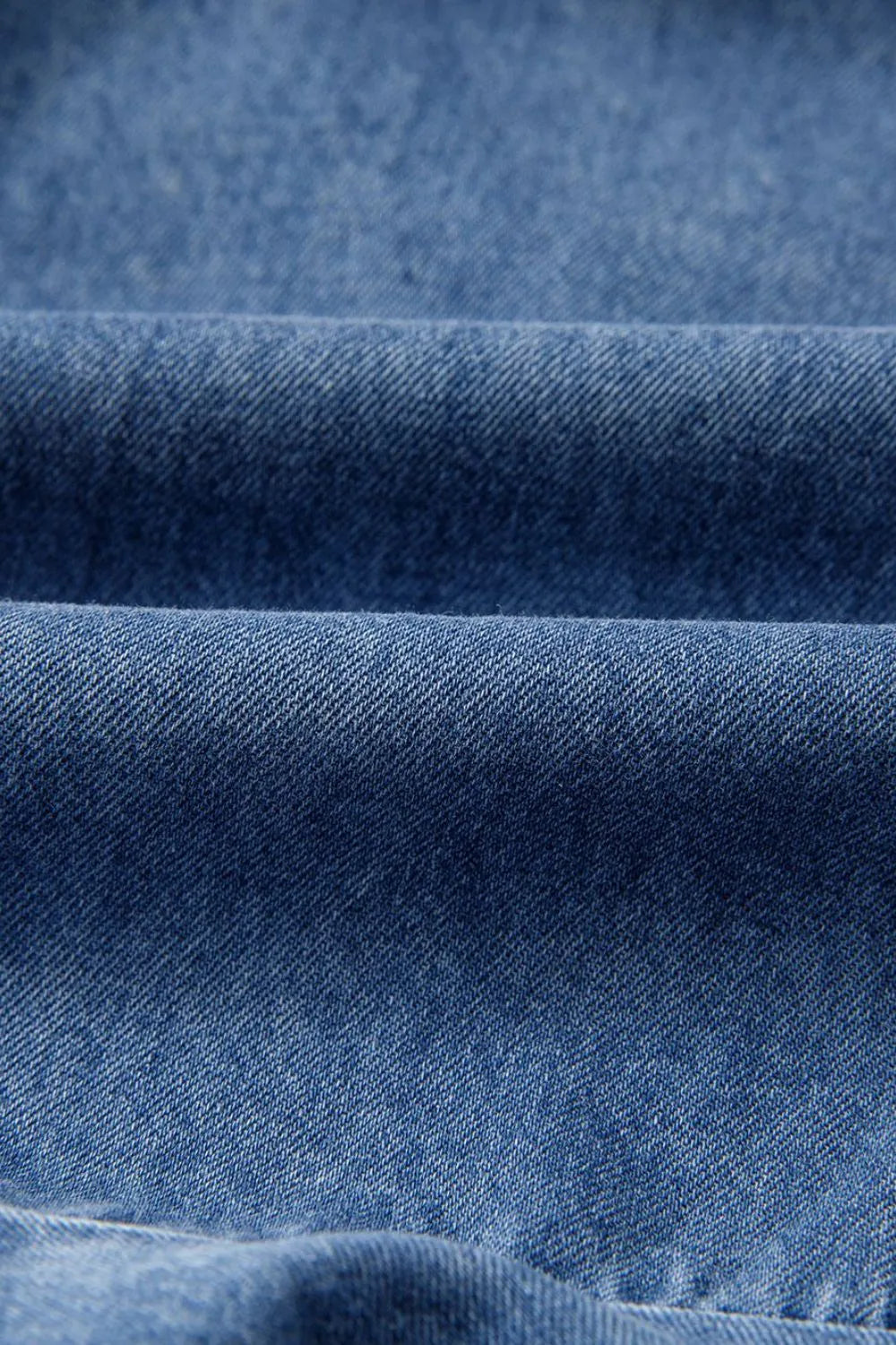 Spaghetti Straps V Neck Belted Ruffled Leg Chambray Romper - Valley Mimosa