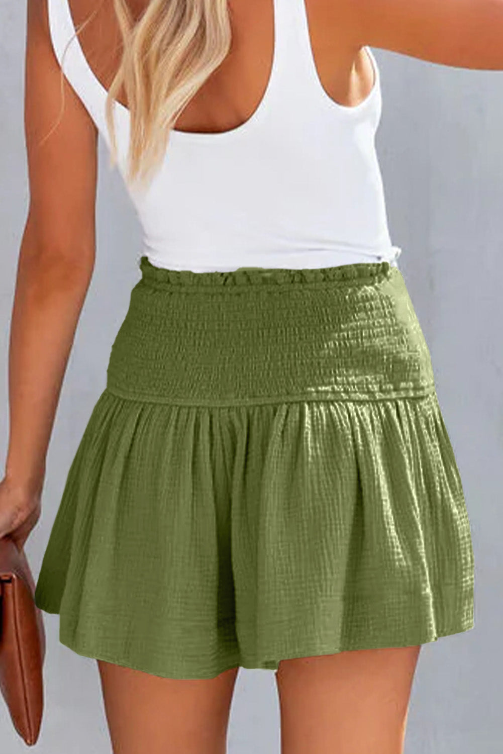 Smocked Waistband Shorts - Valley Mimosa