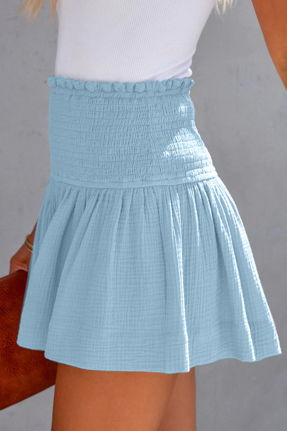 Smocked Waistband Shorts - Valley Mimosa