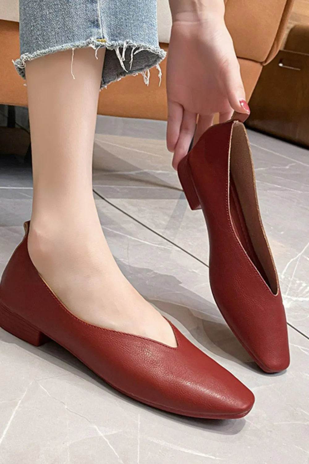 Square Toe Flats Loafers & Slip-Ons - Valley Mimosa