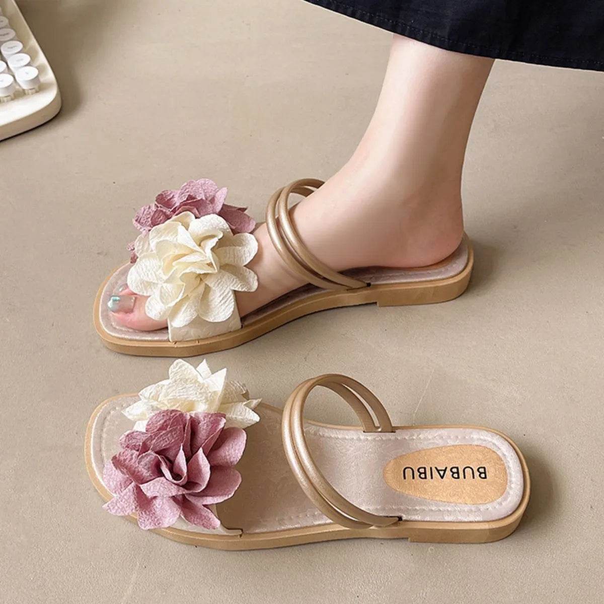 Open Toe Flats Sandals - Valley Mimosa
