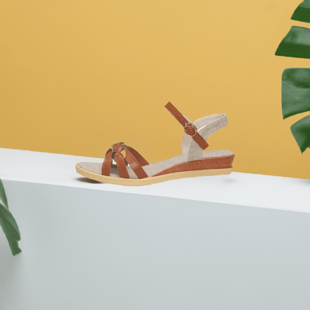 Open Toe Wedge Sandals - Valley Mimosa