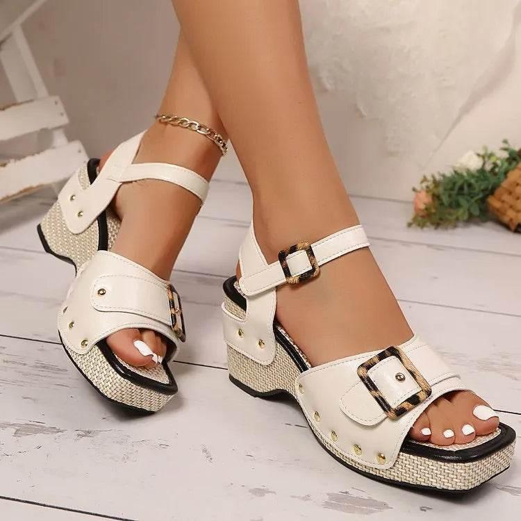 Open Toe Wedge Sandals - Valley Mimosa
