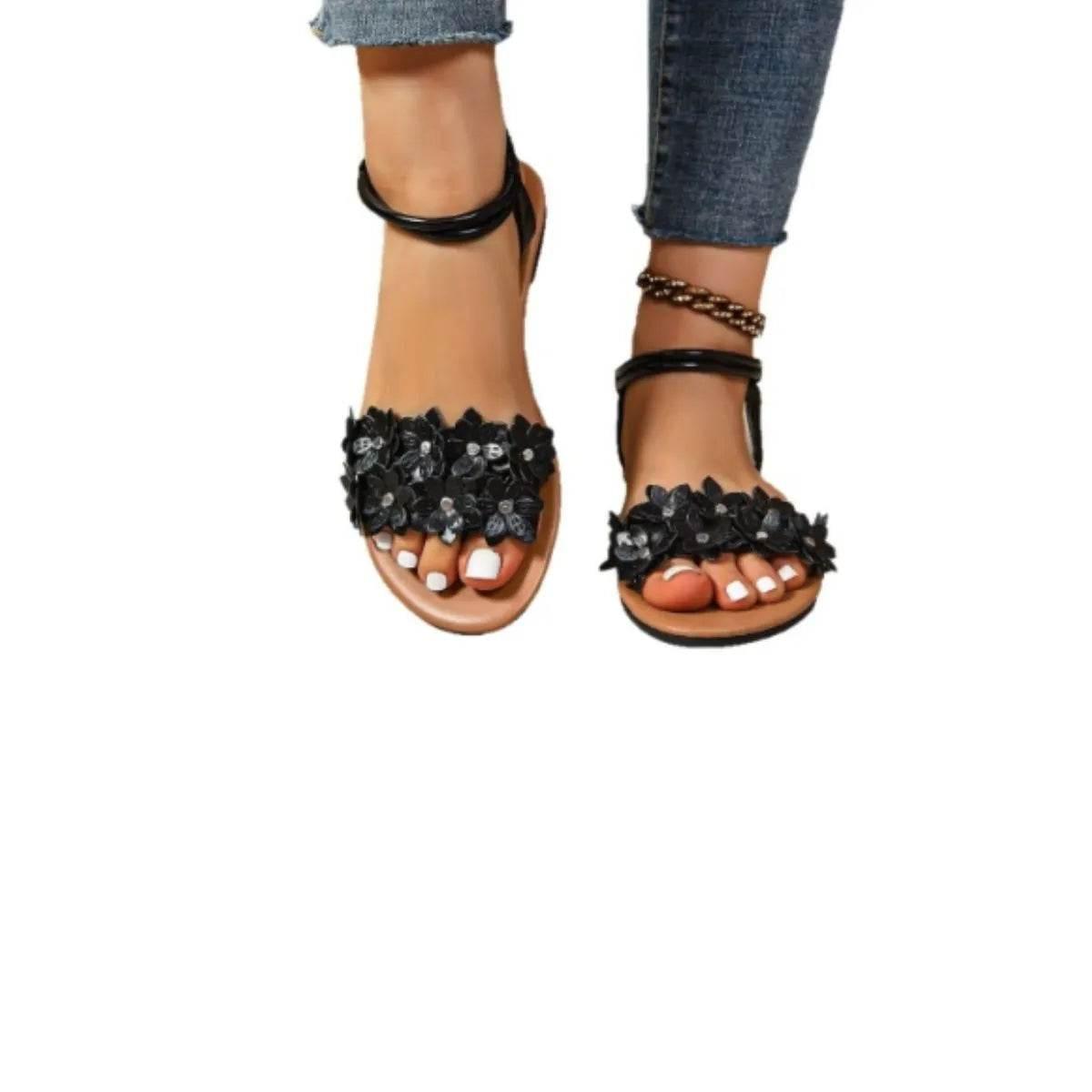 Open Toe Flats Sandals - Valley Mimosa