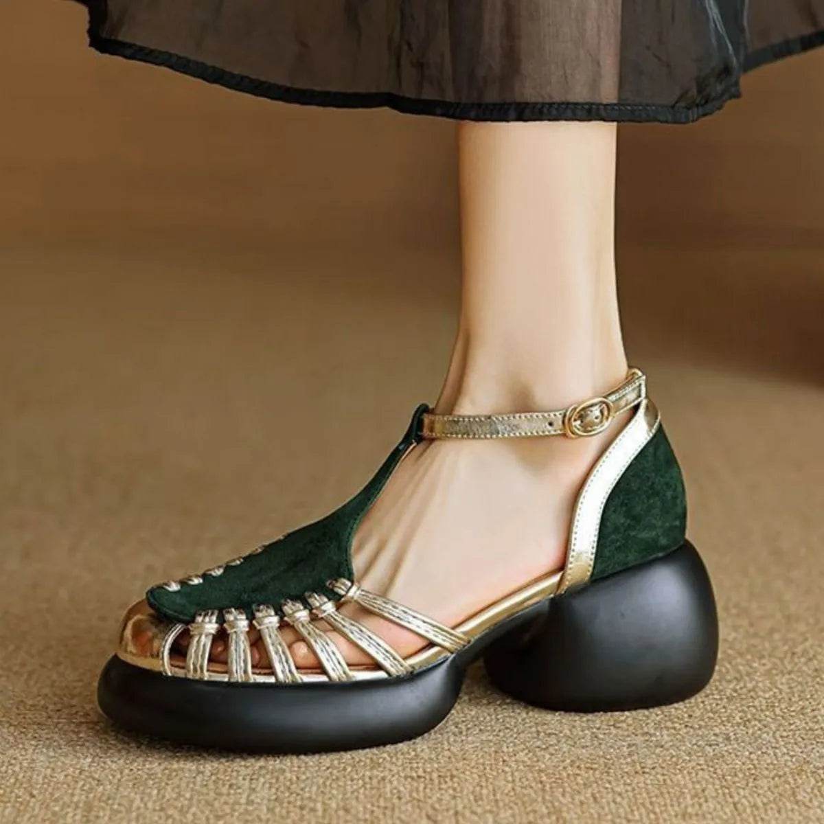 Round Toe Platform Sandals - Valley Mimosa