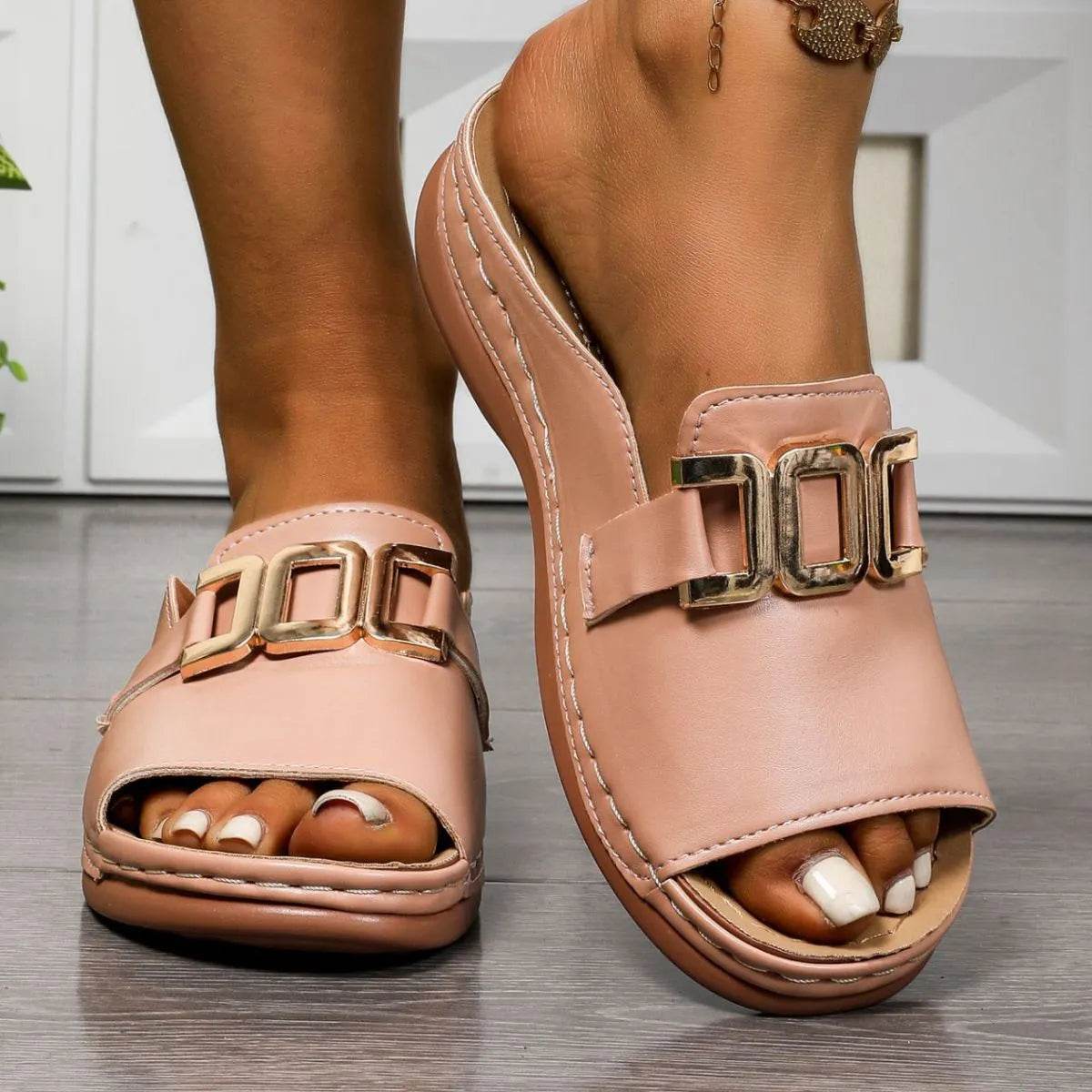 Peep Toe Platform Sandals - Valley Mimosa