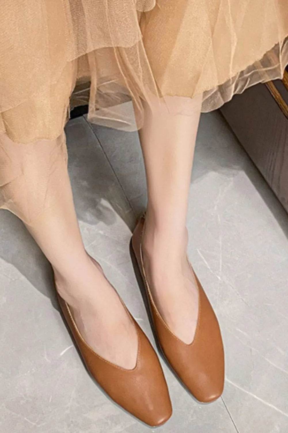 Square Toe Flats Loafers & Slip-Ons - Valley Mimosa