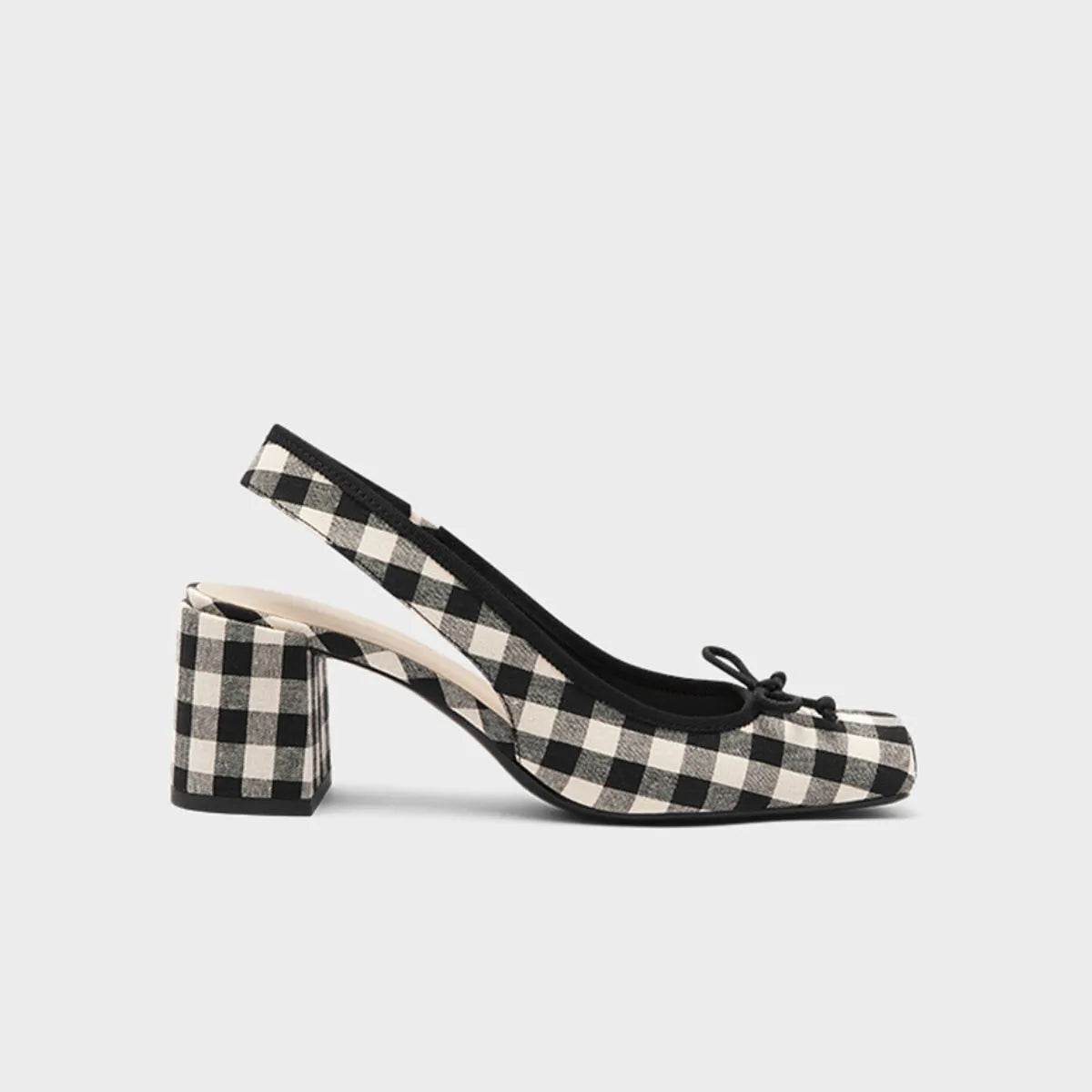 Square Toe Block Heels Pumps - Valley Mimosa