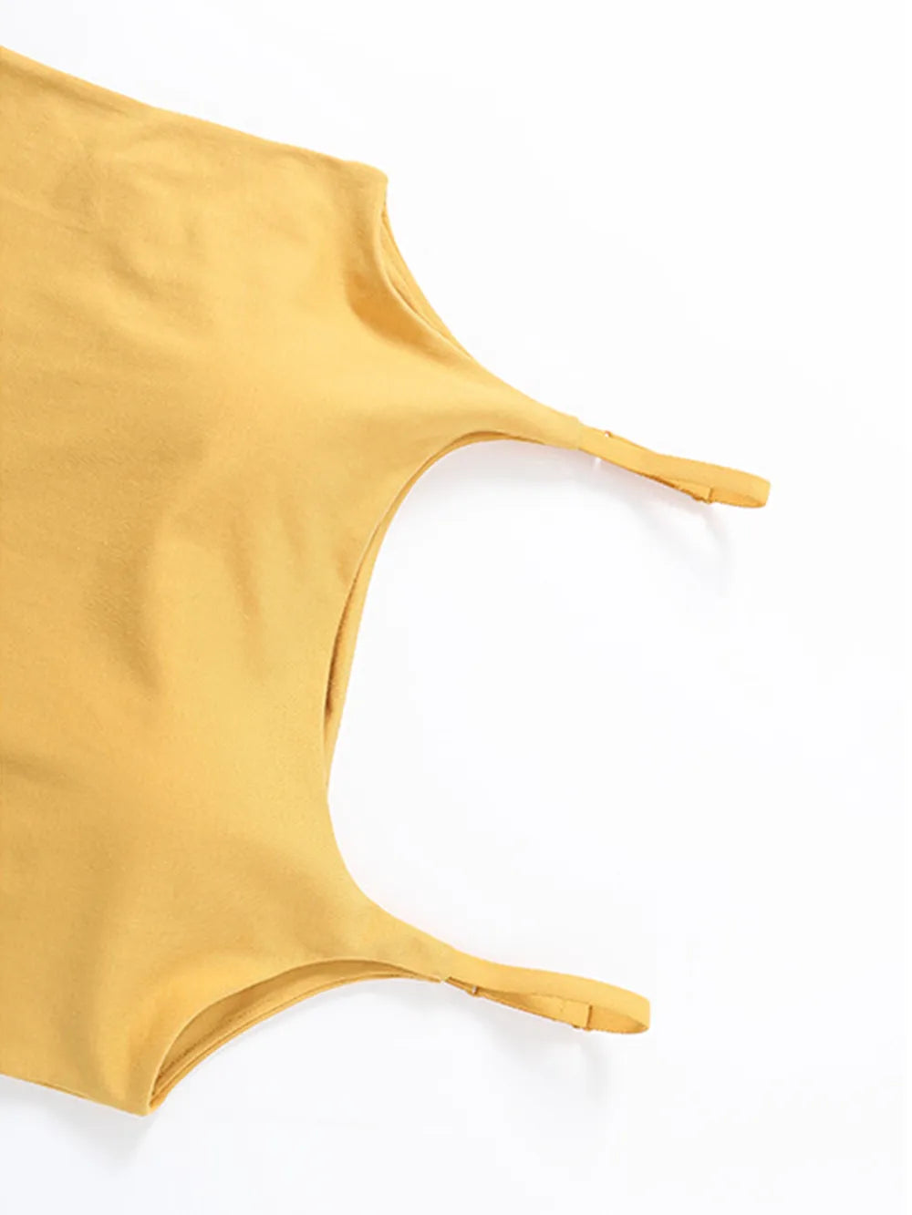 Scoop Neck Cropped Cami with Chest Pads - Valley Mimosa