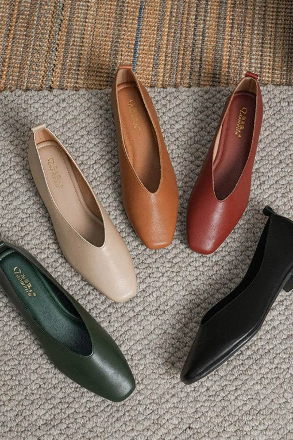Square Toe Flats Loafers & Slip-Ons - Valley Mimosa