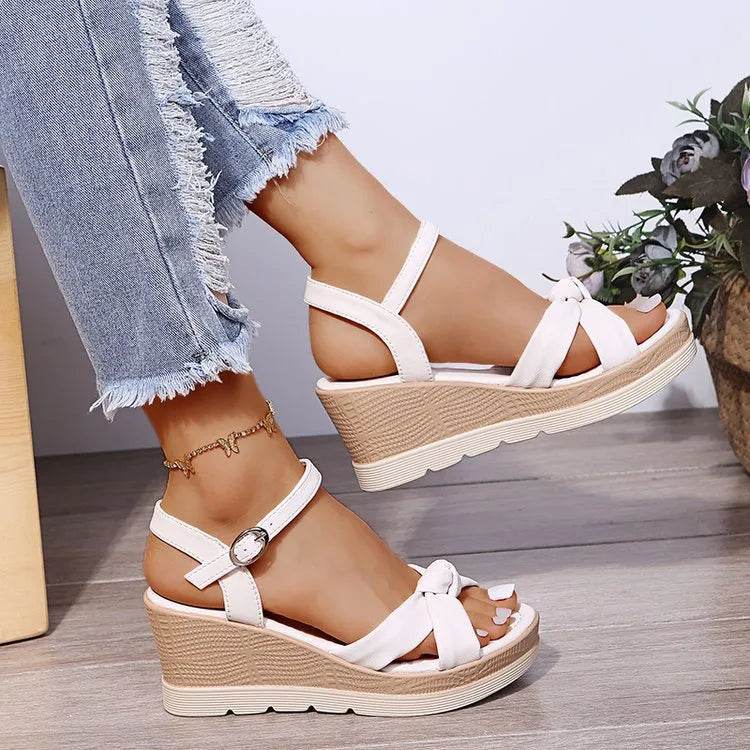 Open Toe Wedge Sandals - Valley Mimosa