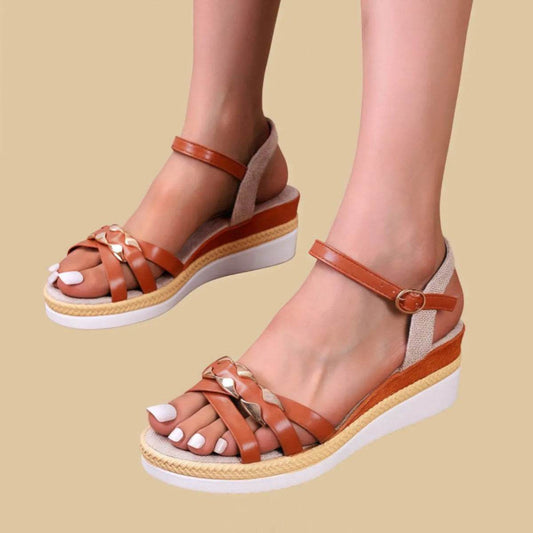 Open Toe Wedge Sandals - Valley Mimosa