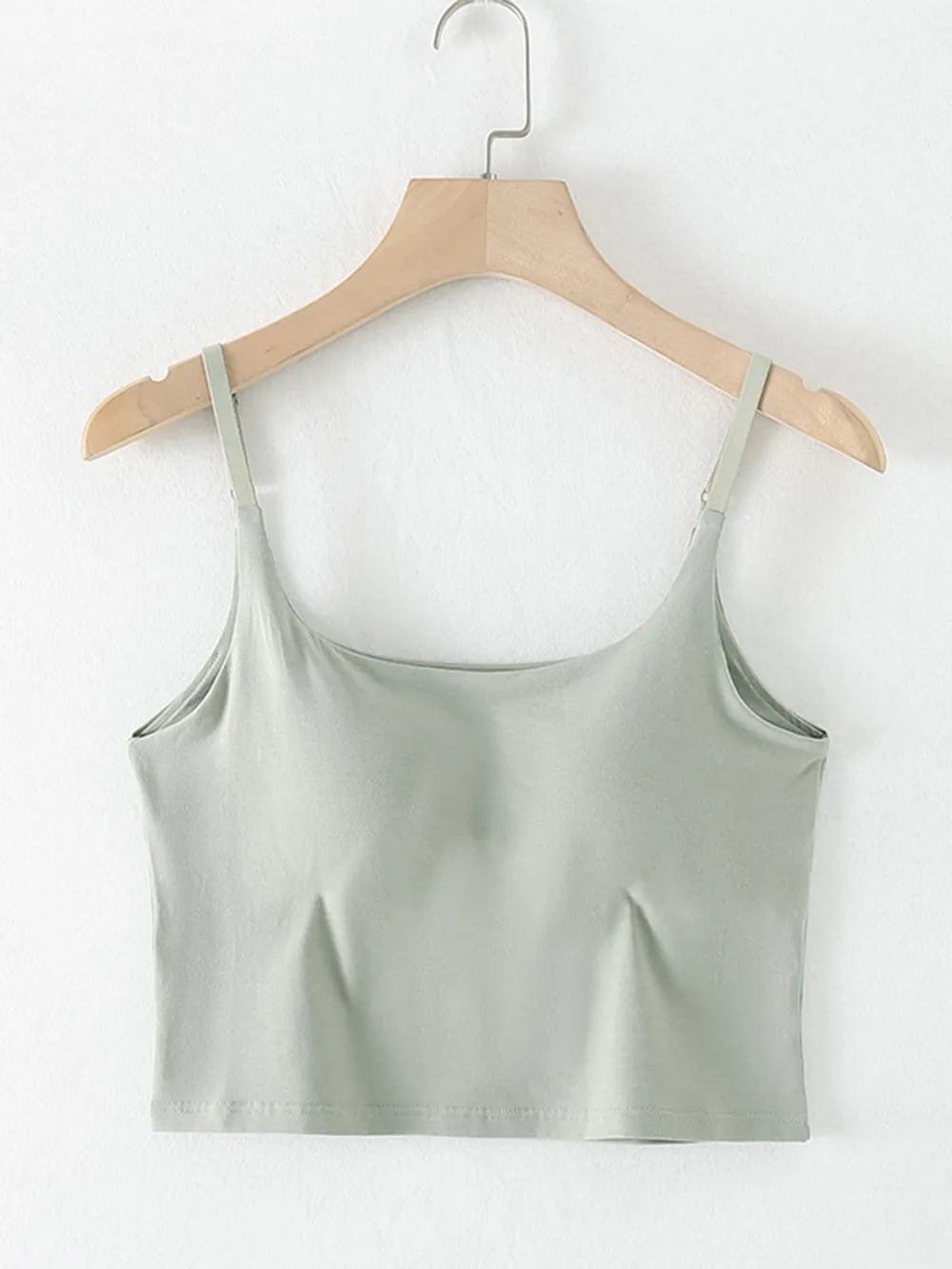 Scoop Neck Cropped Cami with Chest Pads - Valley Mimosa