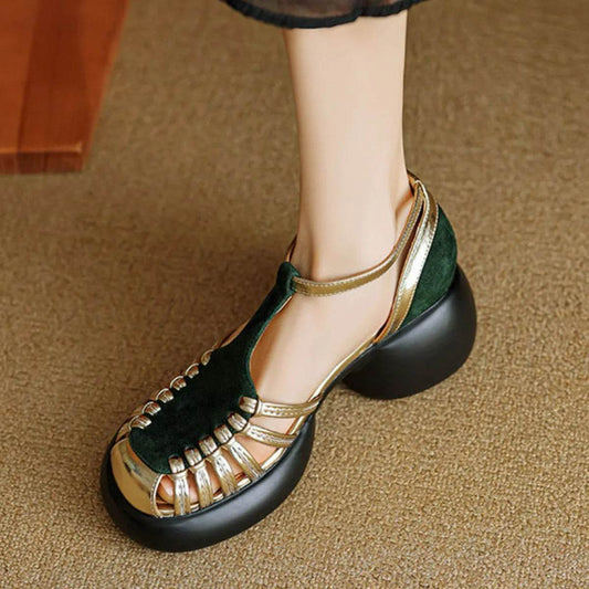 Round Toe Platform Sandals - Valley Mimosa