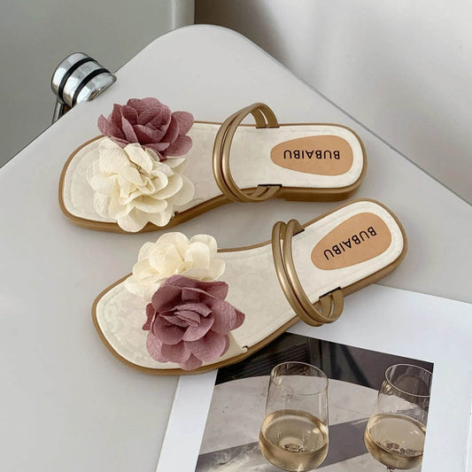 Open Toe Flats Sandals - Valley Mimosa