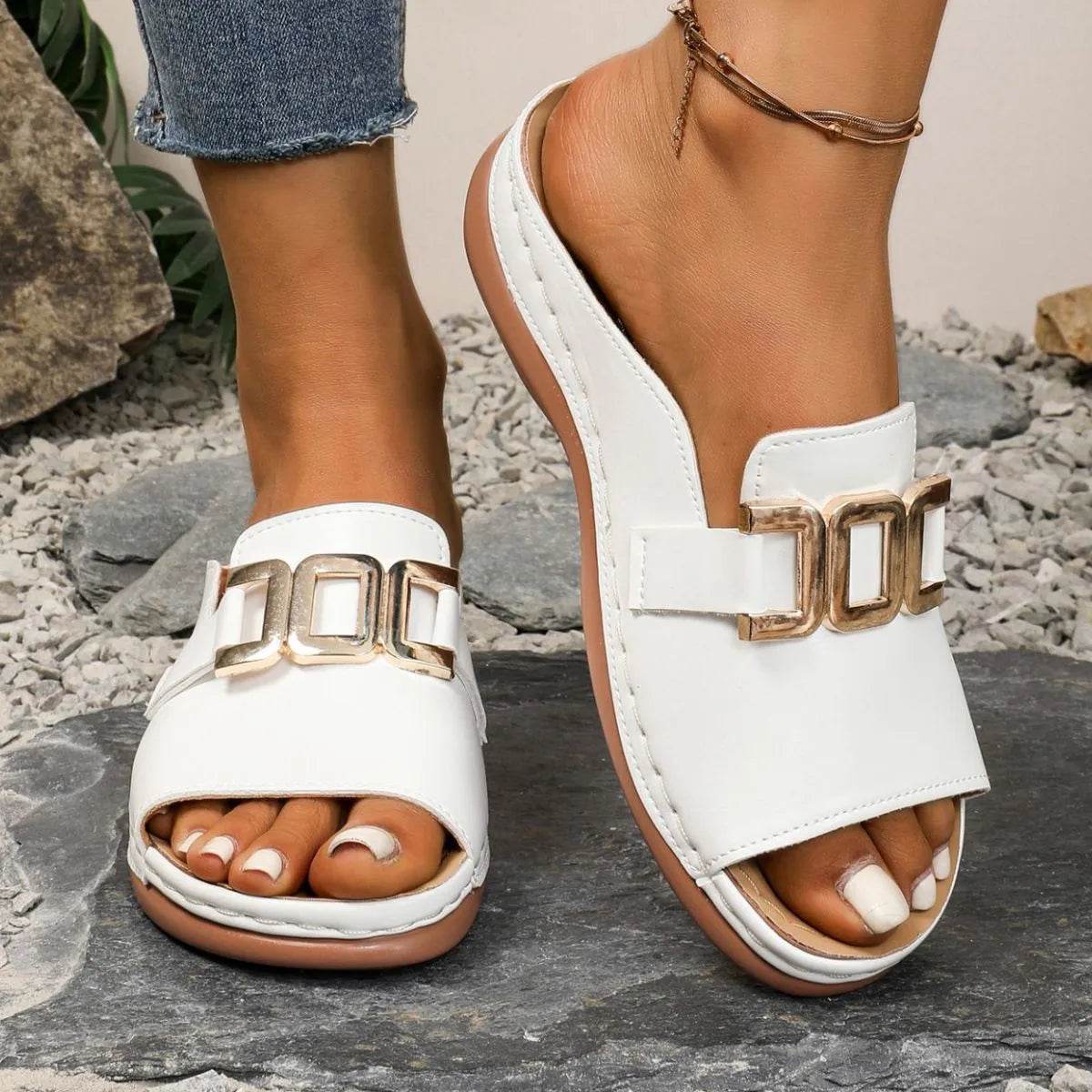 Peep Toe Platform Sandals - Valley Mimosa