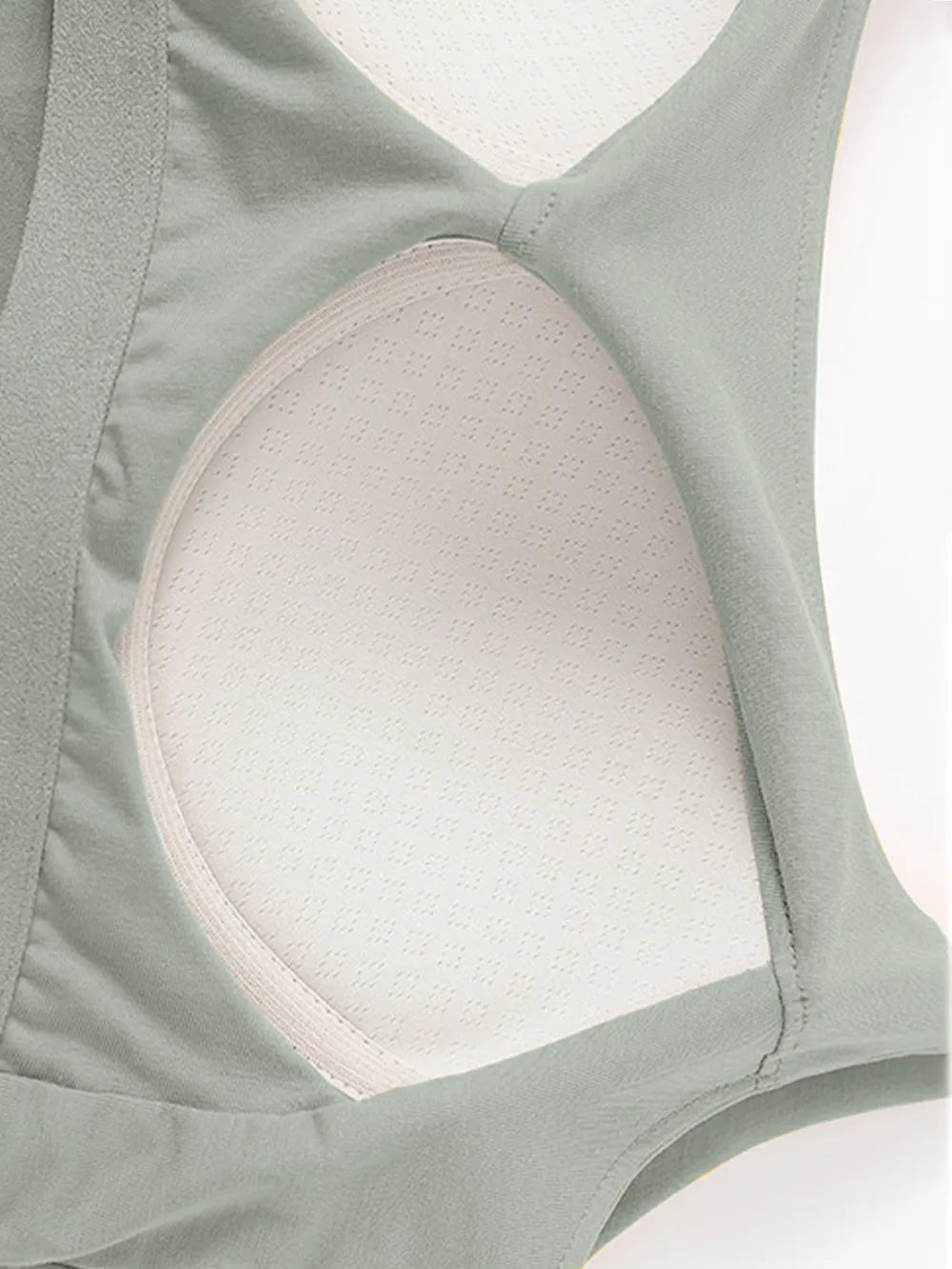 Scoop Neck Cropped Cami with Chest Pads - Valley Mimosa