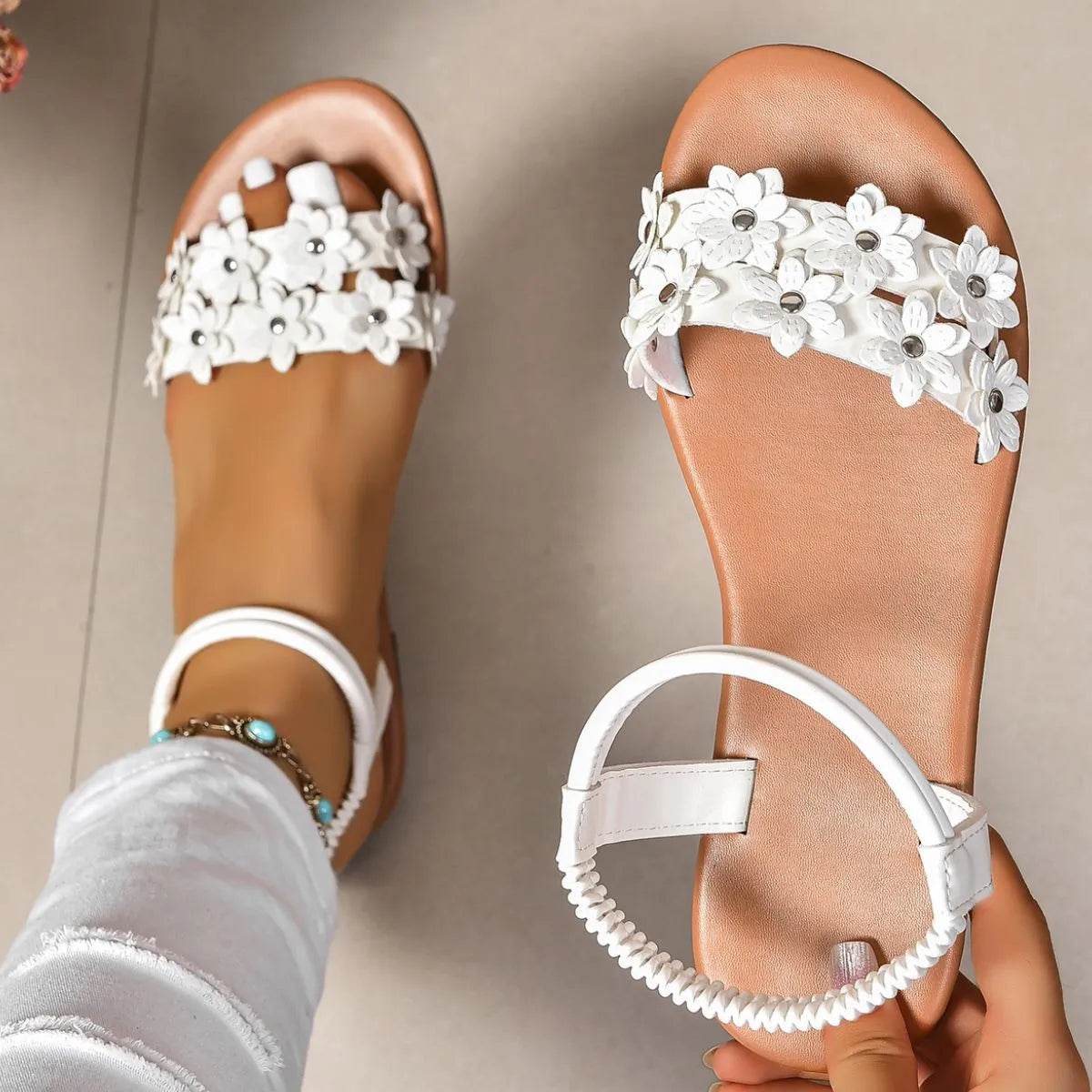 Open Toe Flats Sandals - Valley Mimosa