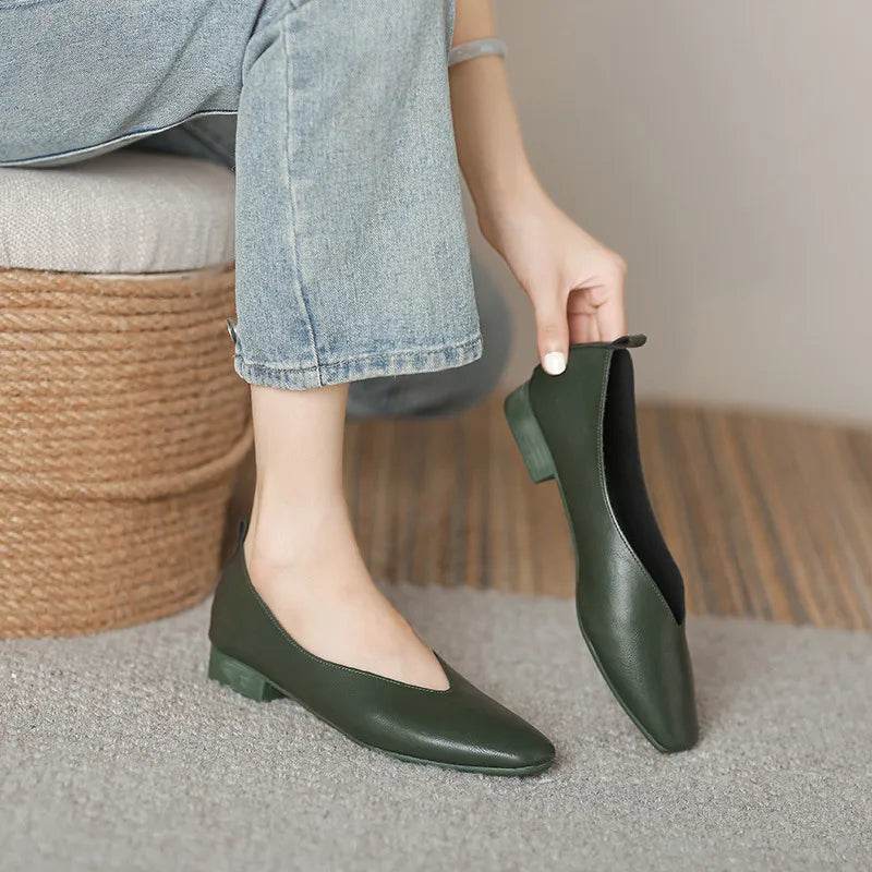 Square Toe Flats Loafers & Slip-Ons - Valley Mimosa