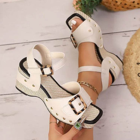 Open Toe Wedge Sandals - Valley Mimosa