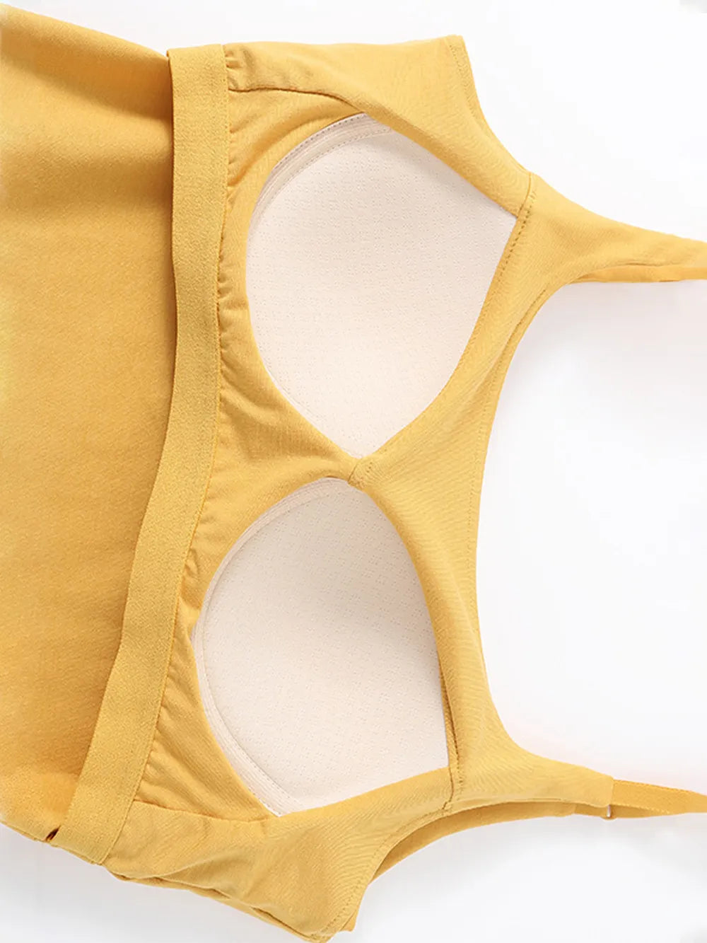 Scoop Neck Cropped Cami with Chest Pads - Valley Mimosa