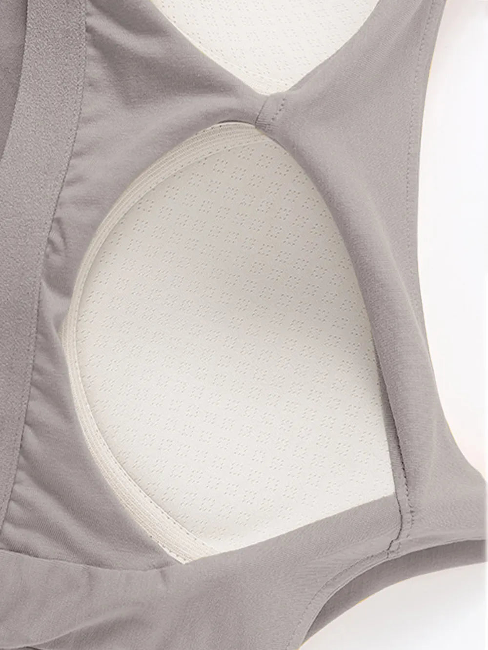 Scoop Neck Cropped Cami with Chest Pads - Valley Mimosa