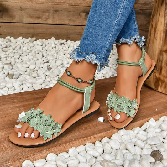 Open Toe Flats Sandals - Valley Mimosa