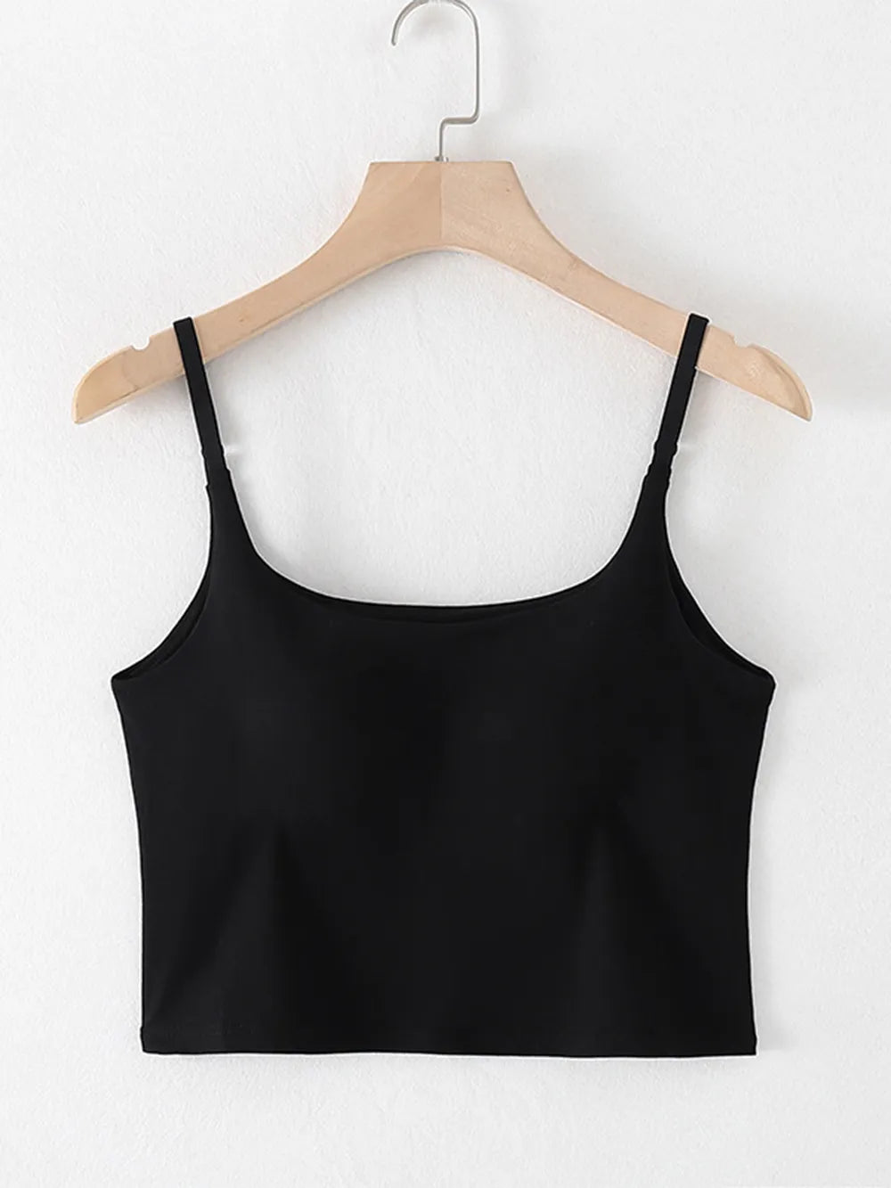 Scoop Neck Cropped Cami with Chest Pads - Valley Mimosa